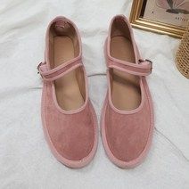 여성용 둥근 합성피혁 메리제인 플랫 1cm 5360