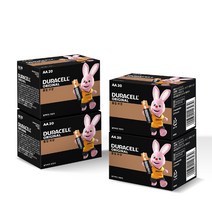 듀라셀 오리지널 알카라인 AA 건전지, 20개입, 4개