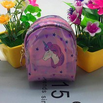 매끈한 샤베트 홀로그램 유니콘 휴대용 미니 파우치