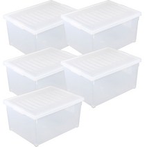 시스템 리빙박스 68L, 화이트, 5개