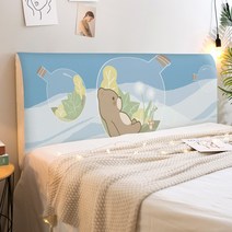 마켓에이 리틀베어 고탄성 침대헤드커버, 유리병