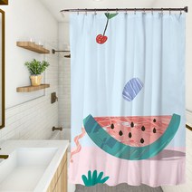 페어링 북유럽풍 욕실 샤워커튼 YL409 180 x 200 cm, 1개, 멀티(혼합)컬러