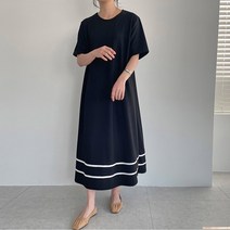 마이시즌 여성 포유 두줄 라인 원피스
