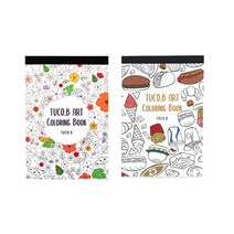 아트 컬러링북 플라워 + 디저트 엽서패드 세트 랜덤발송, 투코비, 동아피엠에스