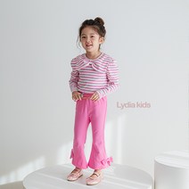 루디아키즈 여아용 리본 쭈리 나팔 바지