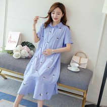 다다랜드 플라워 패턴 임산부 롱 원피스