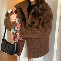 여성용 프로글 털 박시 카라 떡볶이 코트 cpjk4644k2b