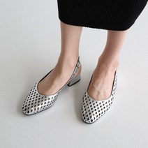 단골언니 여성용 금장굽 펀칭 루비아 슬링백