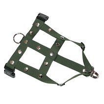 패피퍼피 강아지 대형견 앞섬방지 앞고리 뒷고리 이지워크 H형 하네스, 카키