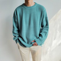 제이에이치스타일 남성용 오버핏 하찌 라운드 니트 JHROK454
