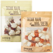 Think your dog teeth 오리 15p + 연어 15p 세트, 오리, 연어, 1세트