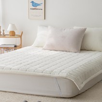 지베딩 마시멜로우 극세사 고무밴딩 침대패드 겸 카페트, 크림