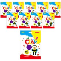 에듀 유아용 클레이 10p, 보라, 50g