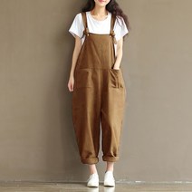 MA 빅사이즈 포켓 린넨 멜빵바지