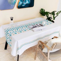 알럽홈 플라워 보헤미아 린넨 식탁보, TYPE 14, 90 x 150 cm