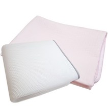 화모베이비 소프트 3중직 거즈 커버분리형 사계절 아기 매쉬 매트, 핑크