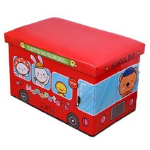 심플리엔 접이식 버스 장난감 보관상자, 레드