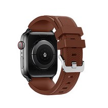 알피나케이스 애플워치 와이드 실리콘 밴드 스트랩 (38/40mm 호환 가능), 커피