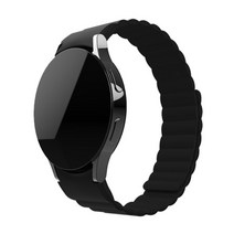 림스테일 갤럭시워치5/워치5프로/워치4 투톤 마그네틱 스트랩 밴드, 블랙