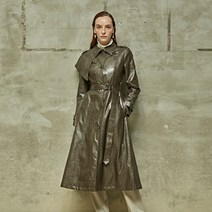 라이 레더 트렌치 코트 I213C004