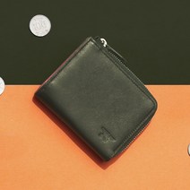 툴러드 볼트 지퍼 가죽 반지갑