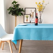 더플로우컴퍼니 호텔 레스토랑 파티분위기내는 폴리 에스터 패브릭 식탁보, 스카이블루, 1.2 x 1.6 m
