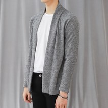 더맨쉽 남성용 데일리 오픈 숄 베이직 가디건 DLTGT23013