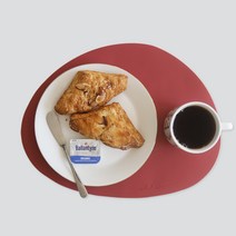 에이드엘 미니 실리콘 테이블매트 페블, 코랄레드, 350 x 270mm