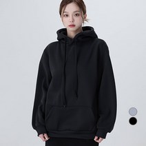 어썸어라운드 여성용 기모 데일리 무지 후드 티셔츠