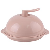 원형 플레이팅접시 칼라돔 세트, 접시 + 푸드커버, 1세트, 샌드베이지