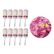 블럭마트 웨딩용품 색종이 푸시 튜브 꽃가루, 10개, TYPE3