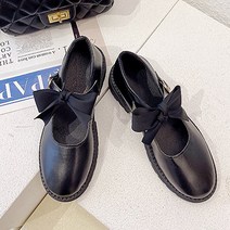 여성용 쓱싹 지그재그 핑킹 리본 둥근코 로퍼