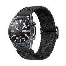 스페이스쉴드 갤럭시워치 버클형 브레이드 솔로루프 스트랩 22mm, 블랙