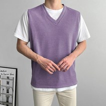 맨타임 남성용 LNV 데일리 레이어드 브이넥 니트 조끼