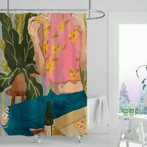 마켓A 걸스 아트프린팅 샤워커튼 TYPE11 180 x 120 cm, 1개