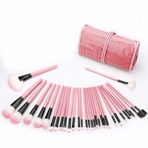 악어 파우치 브러쉬 32종 세트, 핑크, 1세트