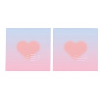 솔룸 정사각형 포스트잇 50p, 하트비트, 2개