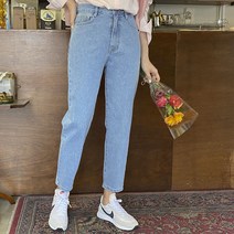 여성용 라큐티 세미 보이핏 데님 팬츠 PT6944K12