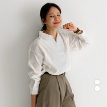 바블링브룩 여성용 오픈 카라 피치 기모 셔츠