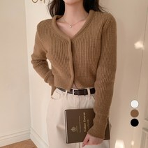 베러스윗 여성용 브이넥 크롭 가디건
