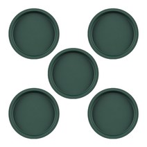 플라이토 실리콘 크라운 컵받침 5p, 헌터그린