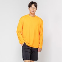 나야스타일 남성용 마데이라 오버핏 긴팔티 래쉬가드, 오렌지