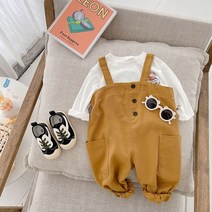 베베니즈 아동용 투포켓 심플멜빵바지