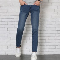 남성용 캣샌드 워싱 슬림 스판 청바지 FJ948-1