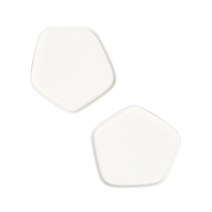 칠린 예쁜 심플 오각 도자기 접시 플레이트 접시 소 2P, 화이트