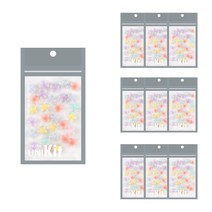 유니아트 티니비즈 파스텔 별 무광 중 16번, 혼합색상, 10개