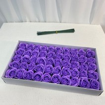 이플린 3겹 비누꽃 장미 50p + 일반꽃대 50p, 중보라