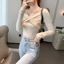 루나걸 여성용 엣지 크로스 니트