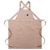 이모쿠비 멜빵 바리스타 카페 앞치마, 크림, 1개