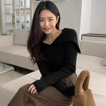 루나걸 여성용 잇템 오픈 숄더 니트